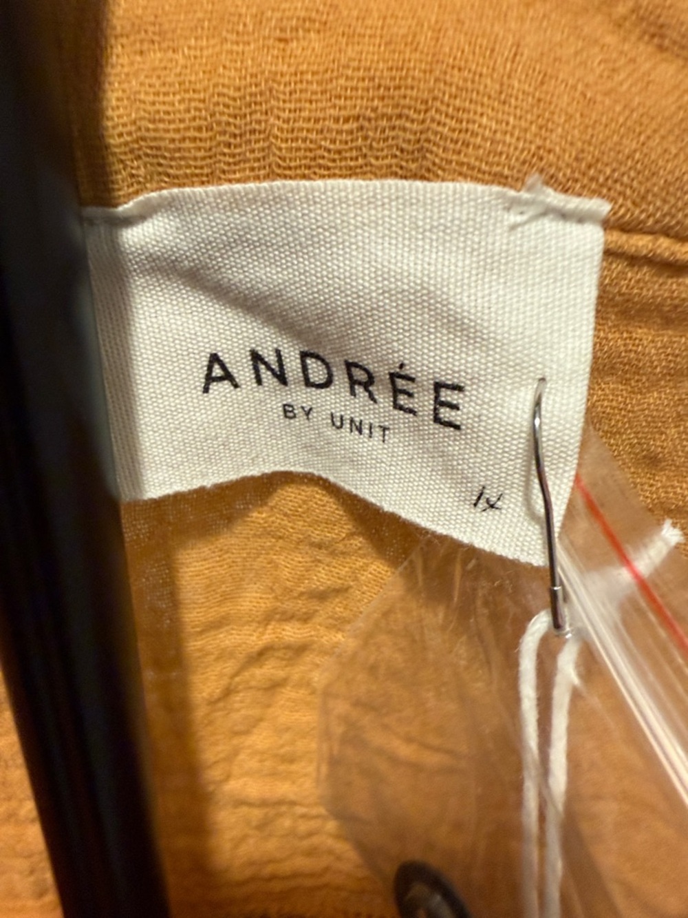 ANDREE BY UNIT Mustard Button-Front Gauze Shirt - Picture 6 of 7